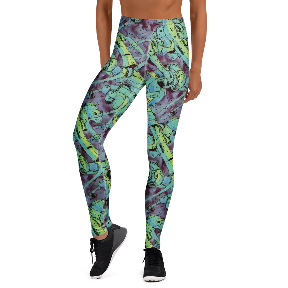 Lime Age on Yoga Leggings — Front