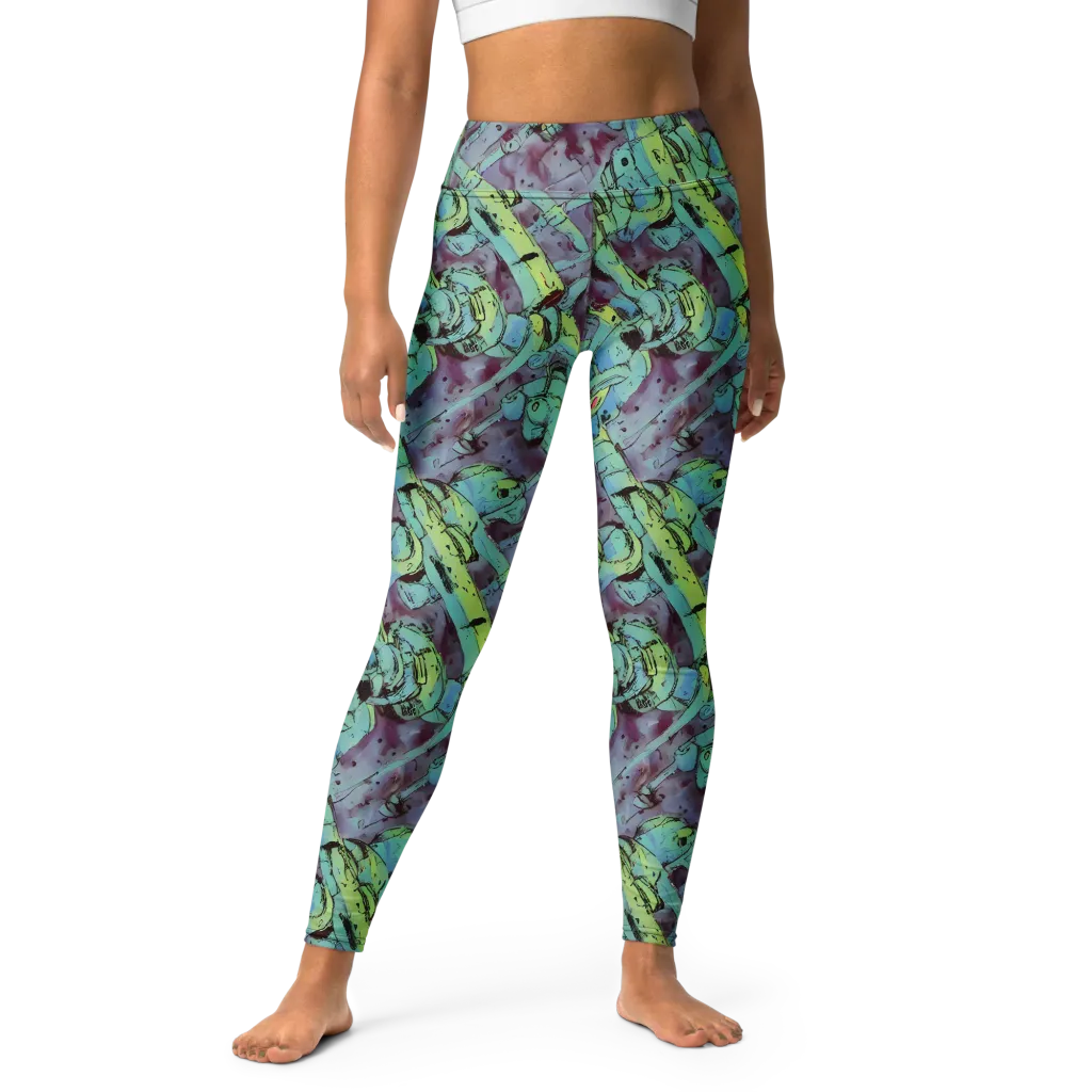 Lime Age on Yoga Leggings — Front