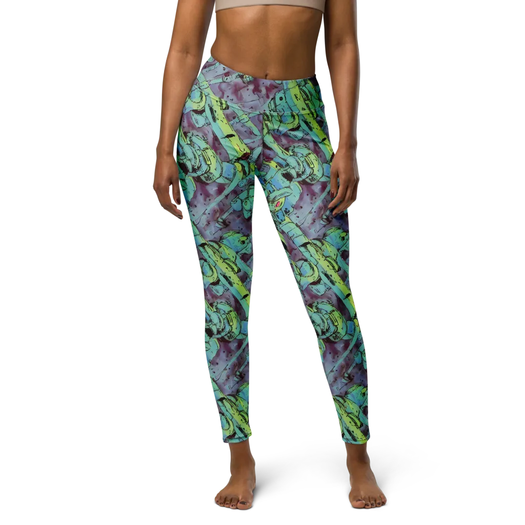 Lime Age on Yoga Leggings — Front