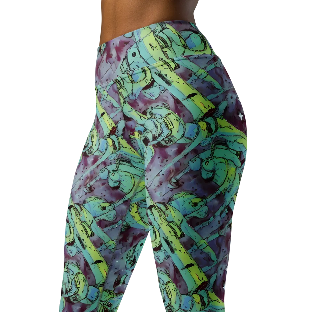 Lime Age on Yoga Leggings — Left Front
