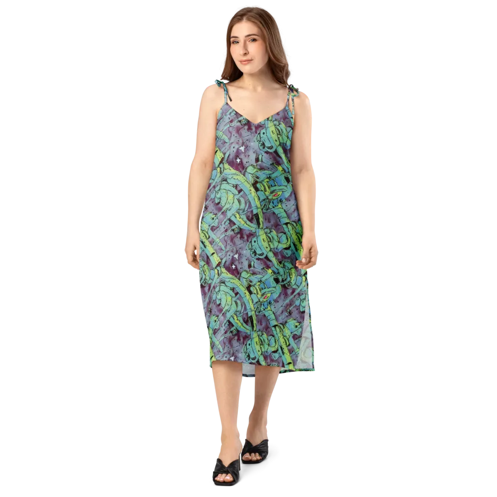 Lime Age on Slip Dress — Front