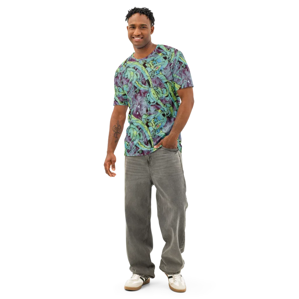 Lime Age on Men's Cotton Crew Neck T-Shirt — Front