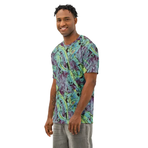 Lime Age on a Men's Cotton Crew Neck T-Shirt