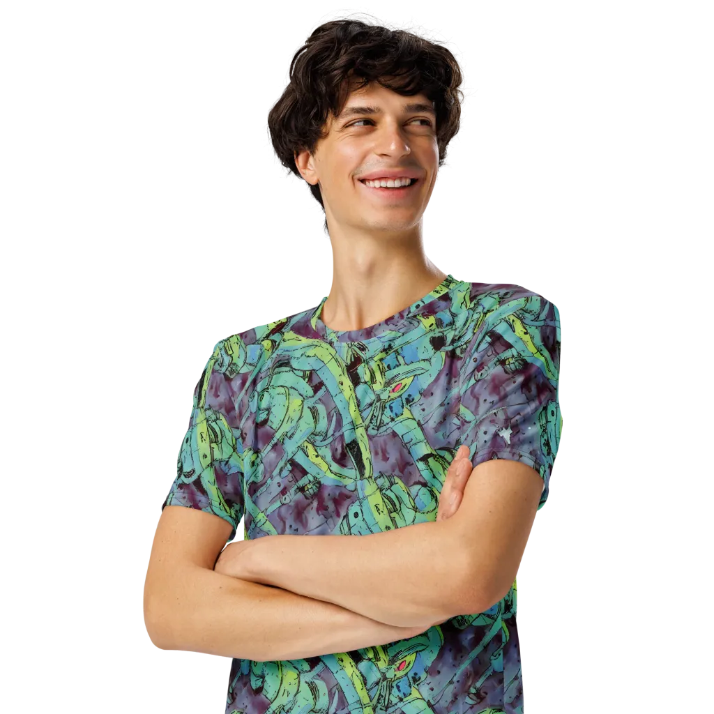 Lime Age on Men's Crew Neck T-Shirt — Left Front