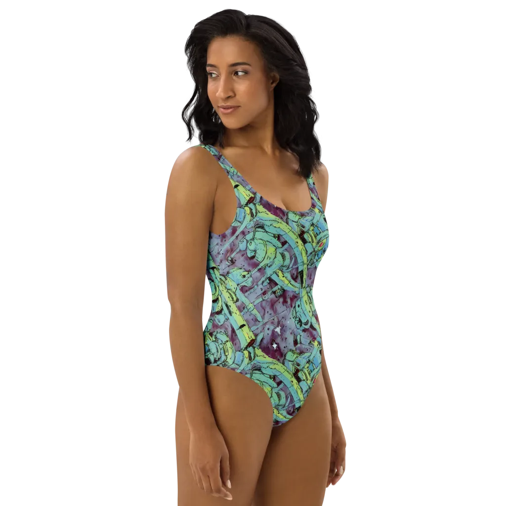 Lime Age on One-Piece Swimsuit — Right