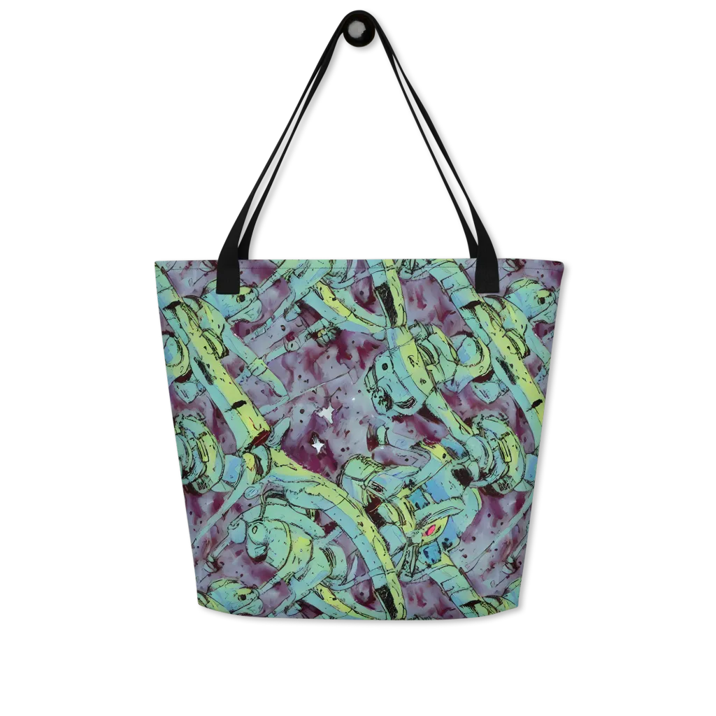 Lime Age on Large Tote Bag W/ Pocket — Front