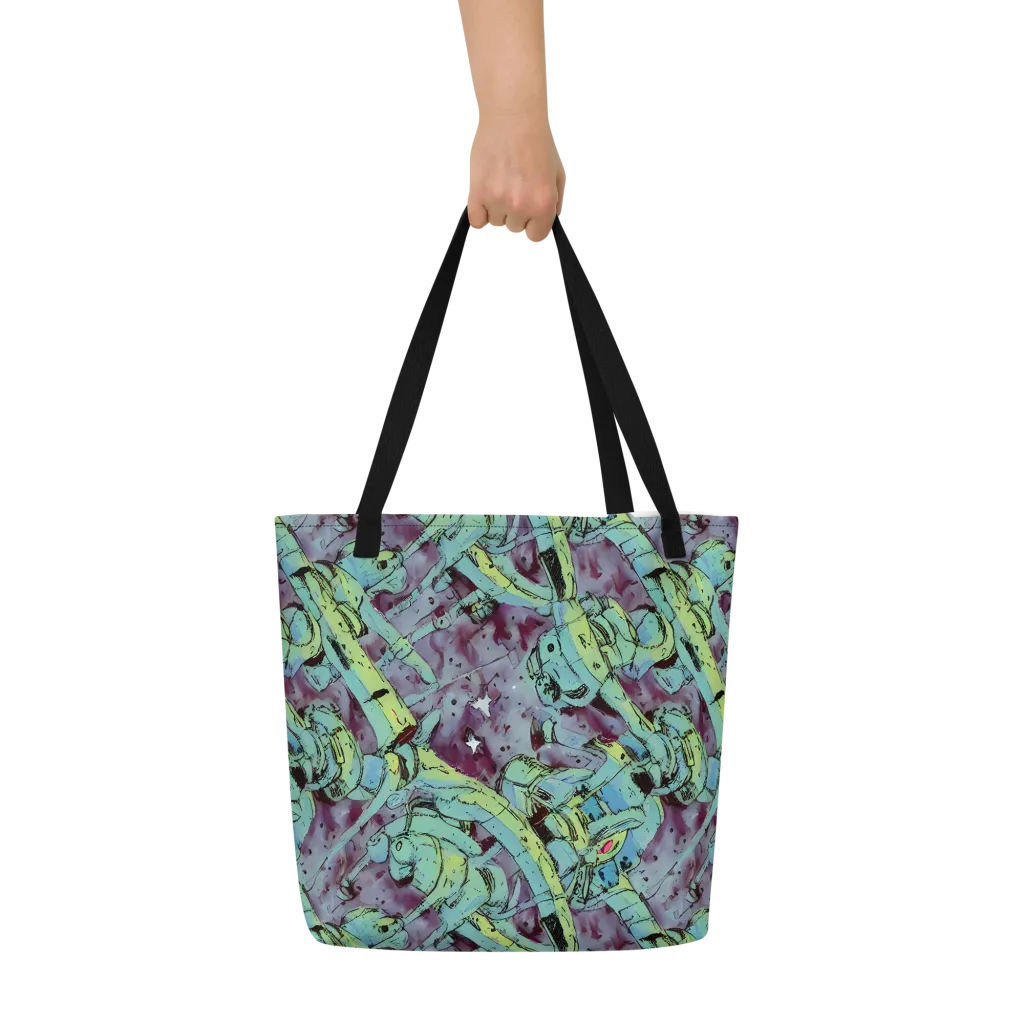 Lime Age on Large Tote Bag W/ Pocket — Front