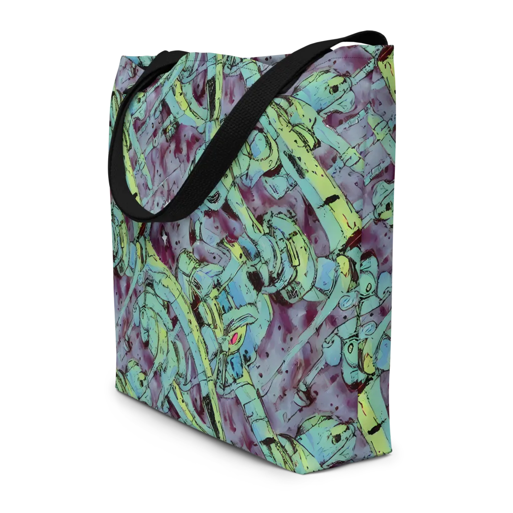 Lime Age on Large Tote Bag W/ Pocket — Front