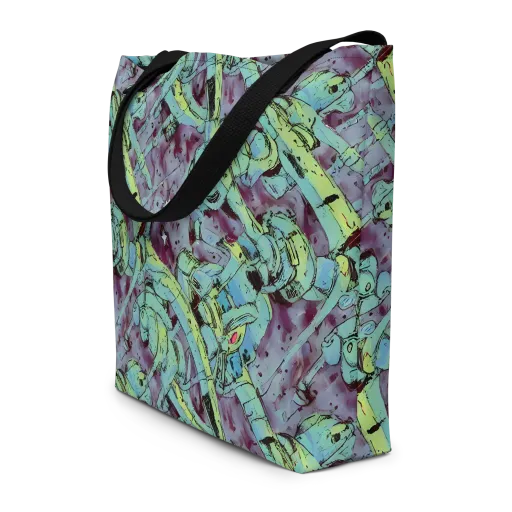 Lime Age on a Large Tote Bag W/ Pocket