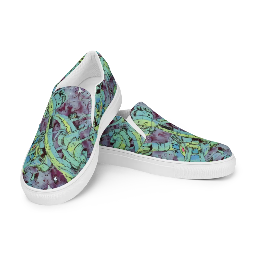 Lime Age on Women's Slip-On Canvas Shoes — Left Front