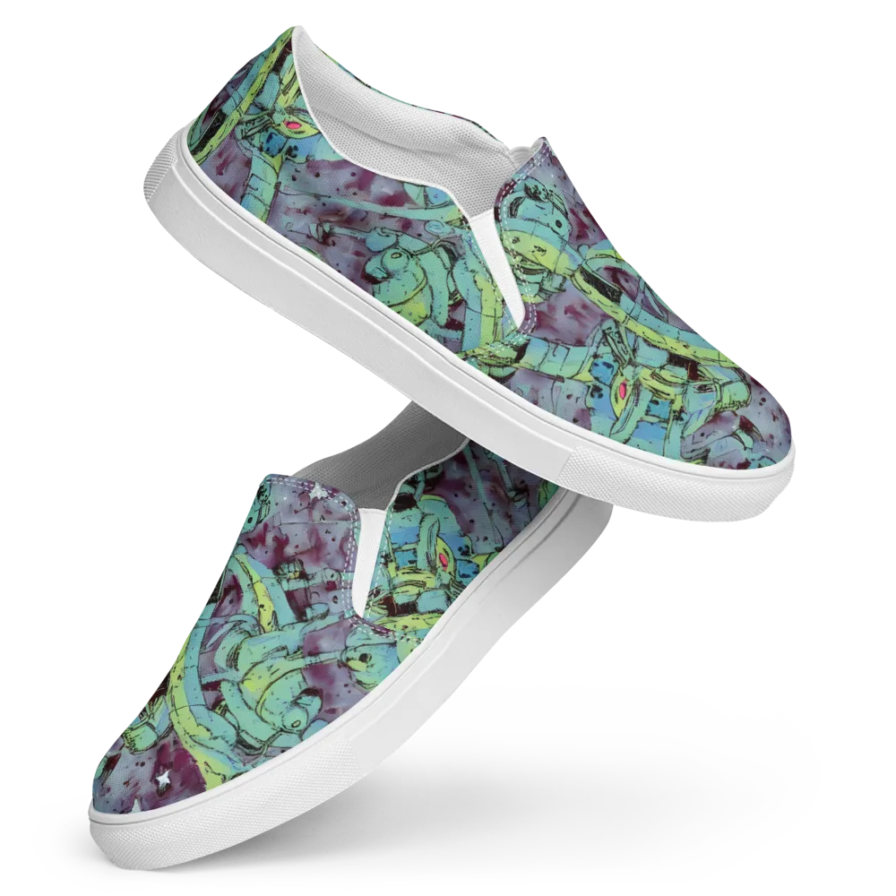 Lime Age on Women's Slip-On Canvas Shoes — Front