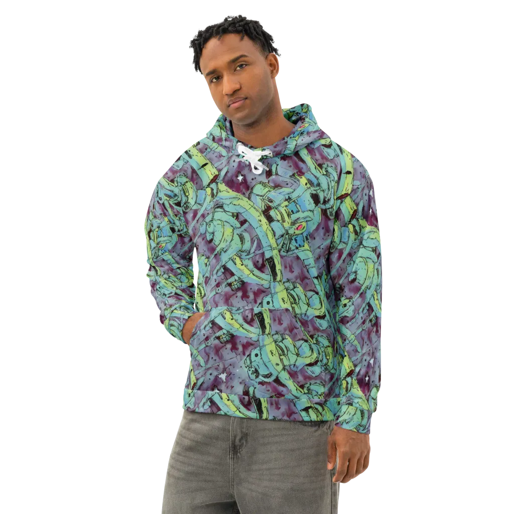 Lime Age on Cotton Hoodie — Left Front
