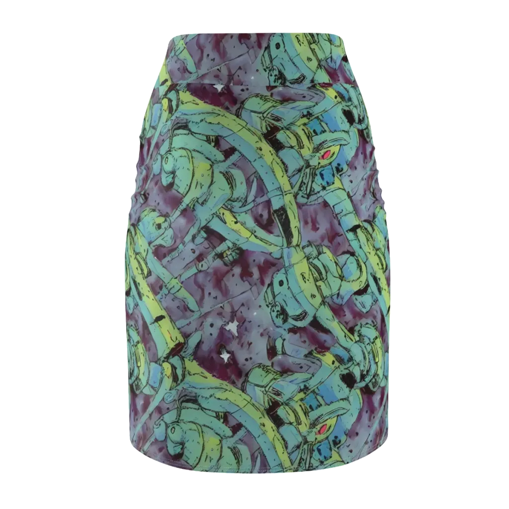 Lime Age on Pencil Skirt — Back