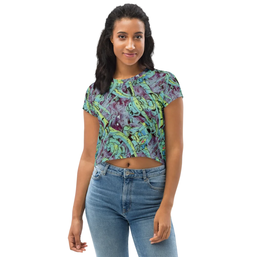 Lime Age on Crop Tee — Front