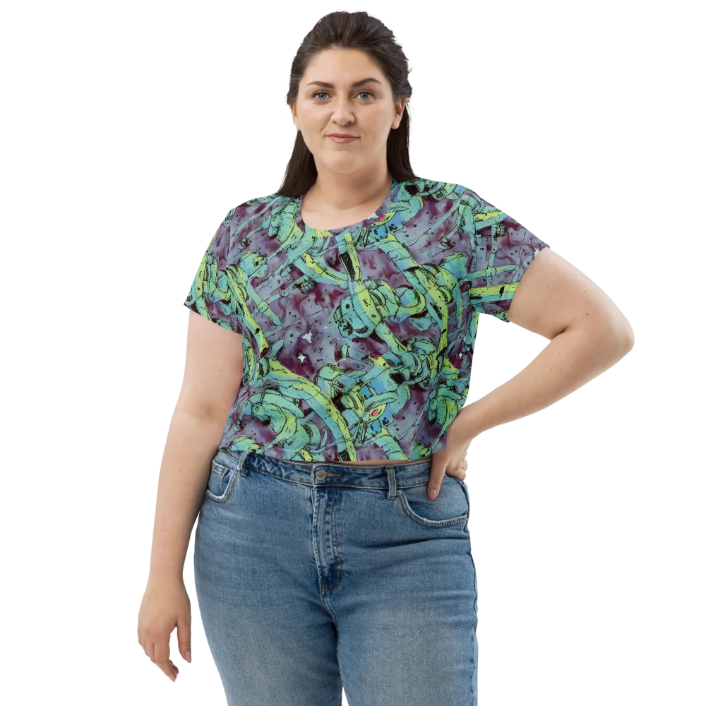Lime Age on Crop Tee — Front