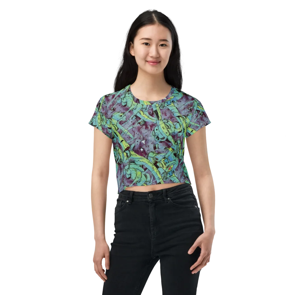 Lime Age on Crop Tee — Front