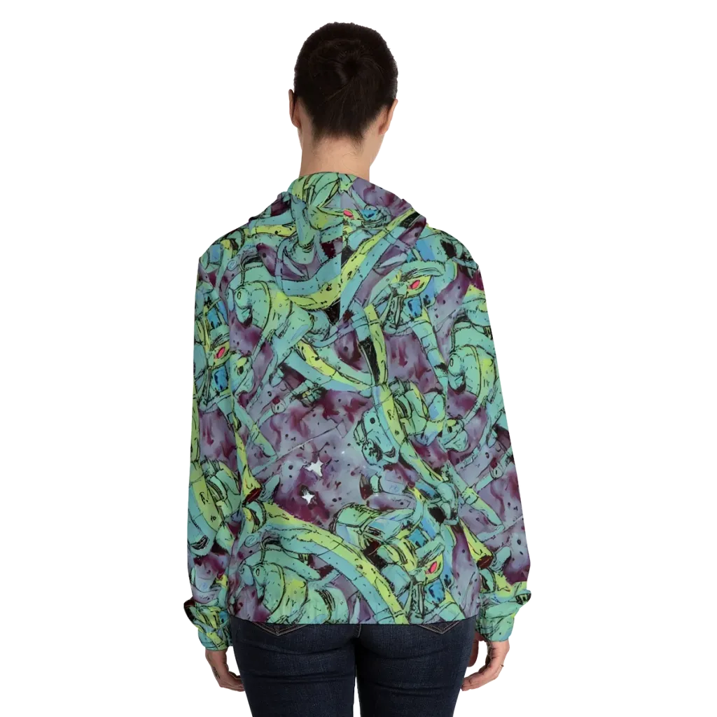 Lime Age on Women's Full-Zip Hoodie — Back On Person