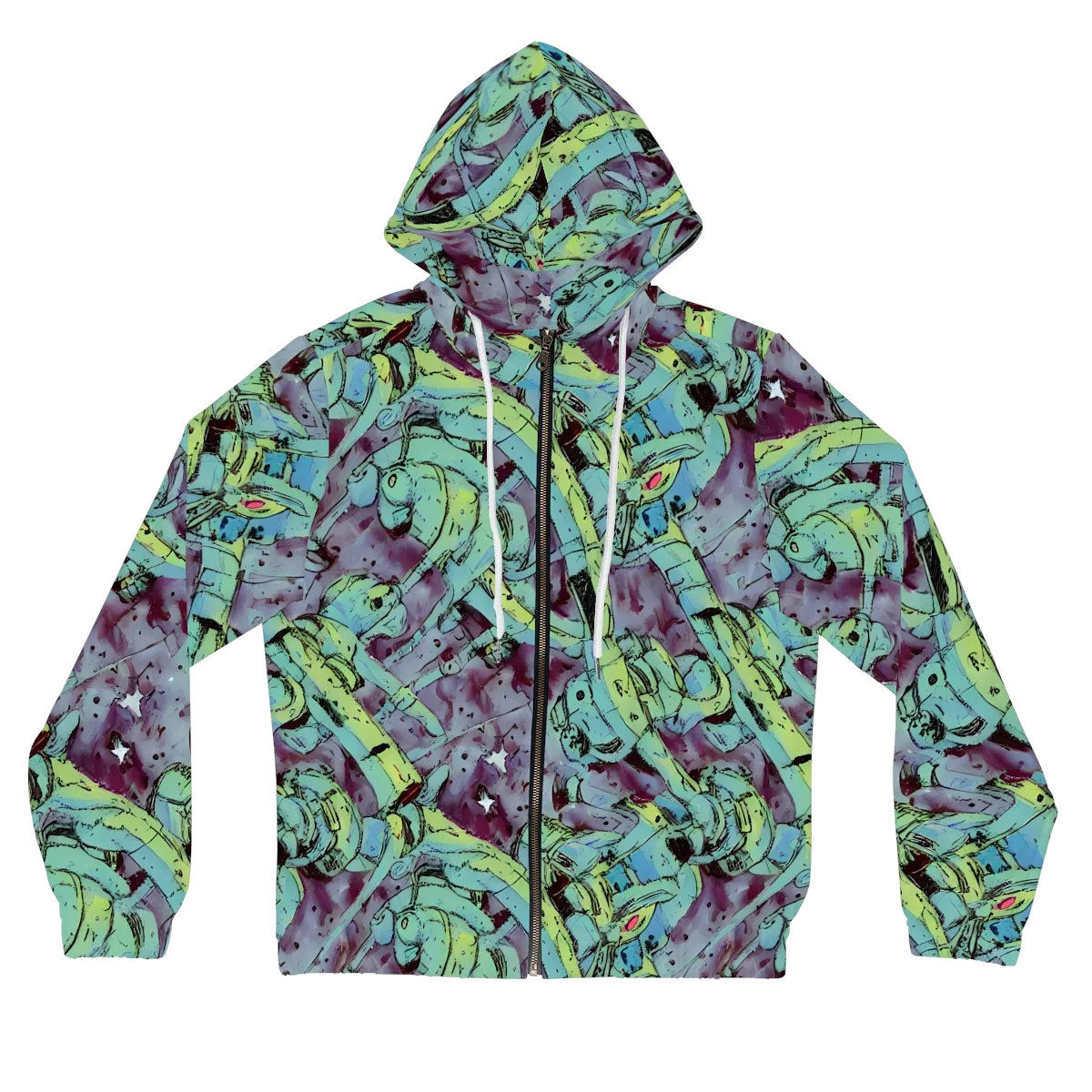 Lime Age on Women's Full-Zip Hoodie — Front