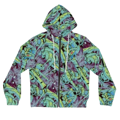 Lime Age on a Women's Full-Zip Hoodie