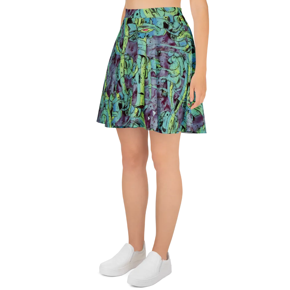 Lime Age on Skater Skirt — Left