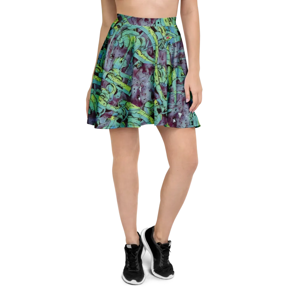 Lime Age on Skater Skirt — Front