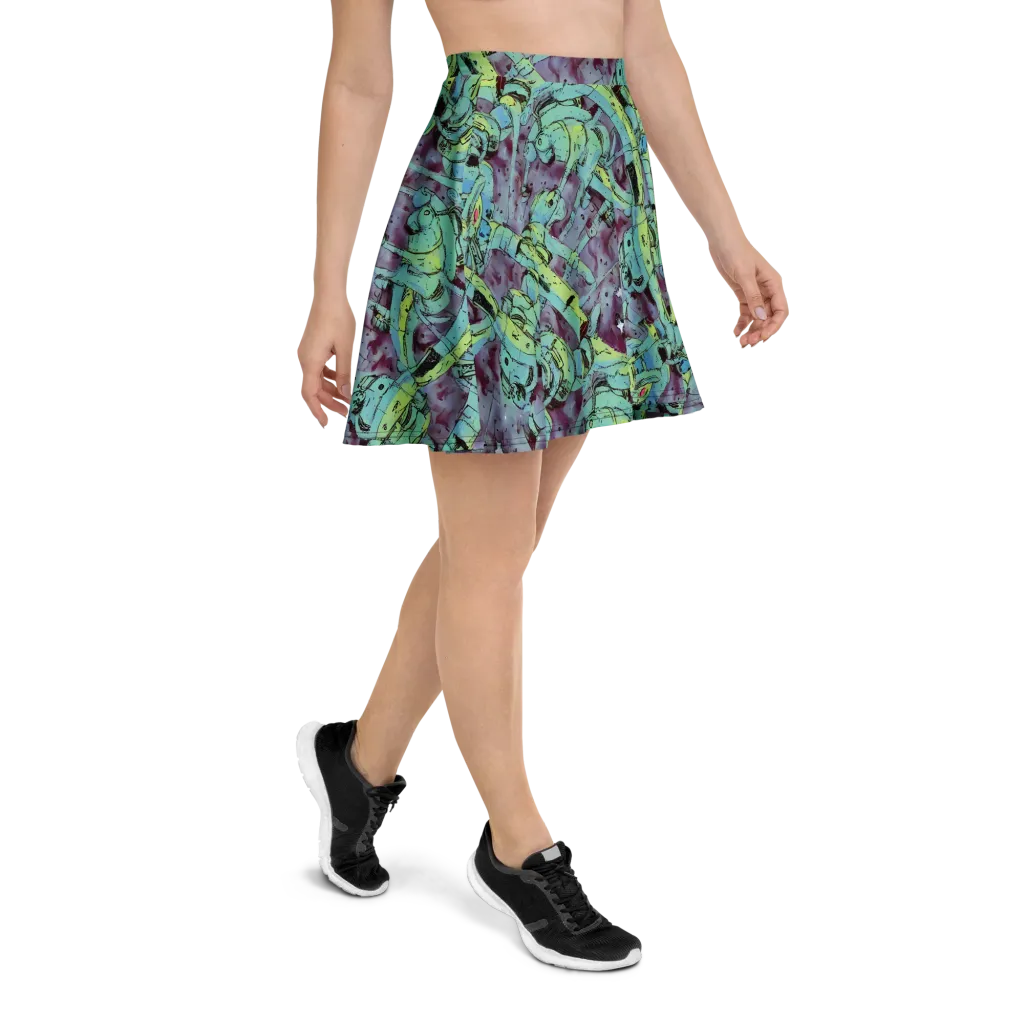 Lime Age on Skater Skirt — Right
