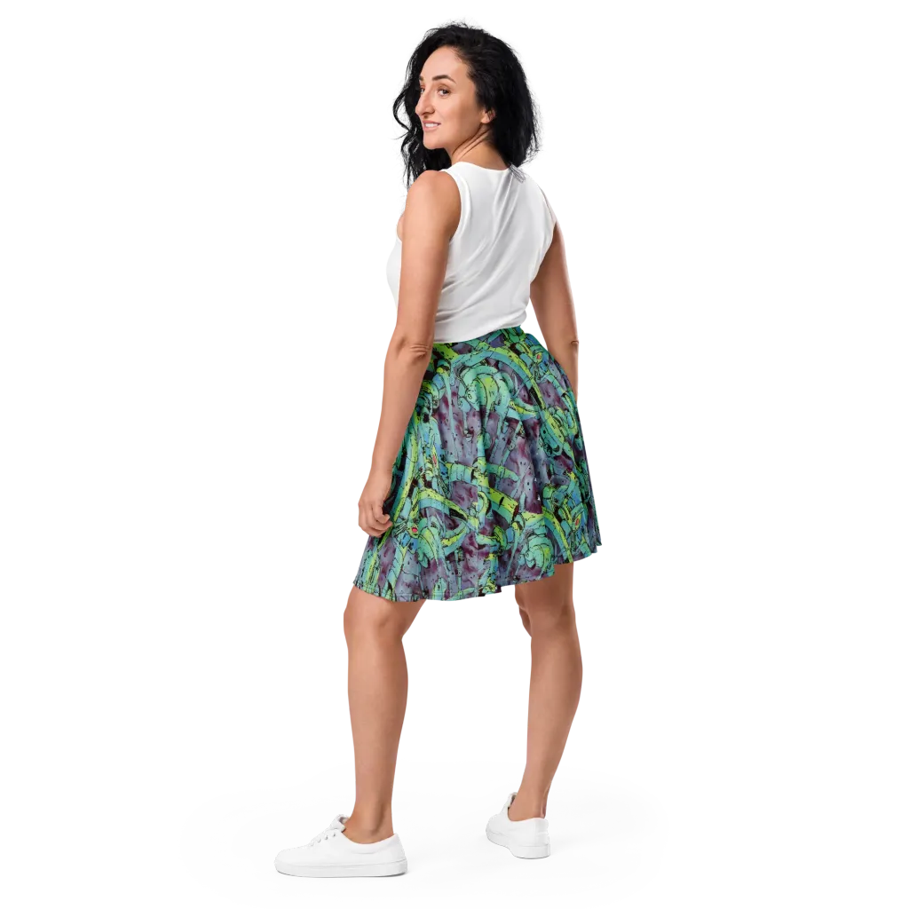 Lime Age on Skater Skirt — Back