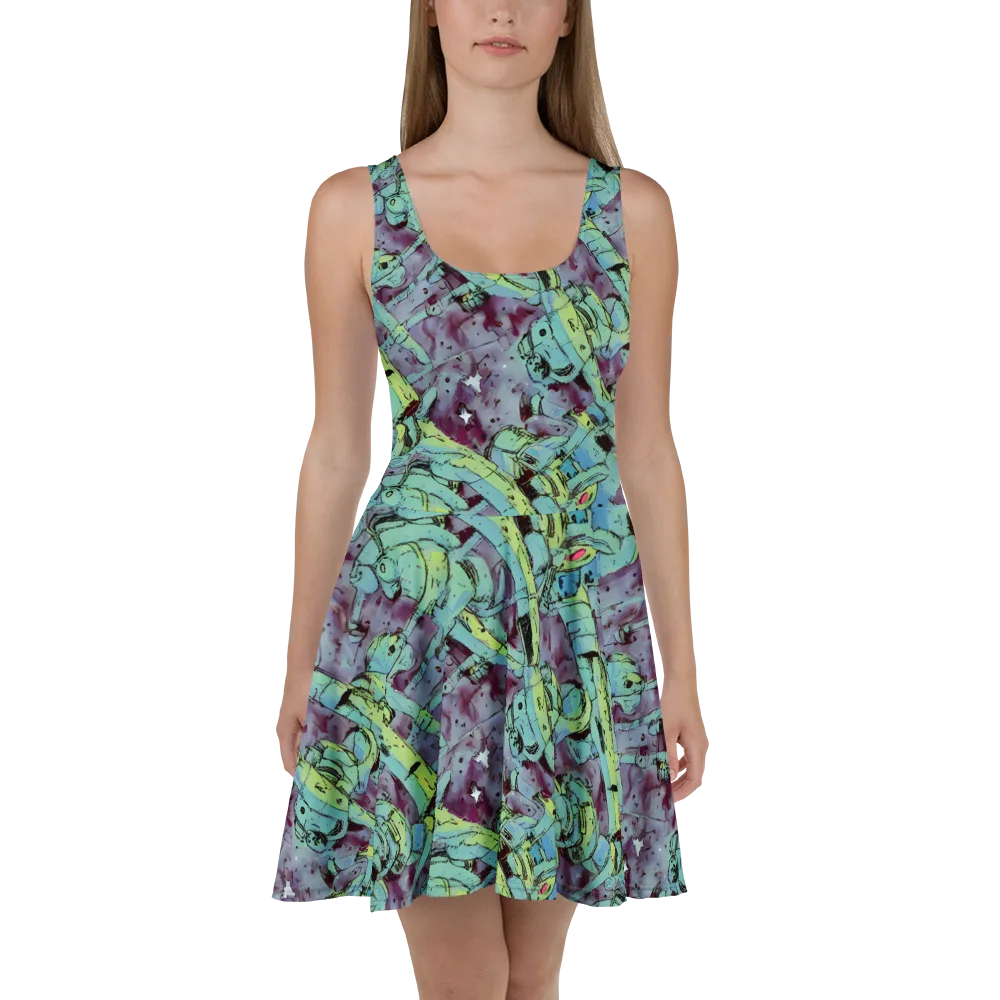 Lime Age on Skater Dress — Front