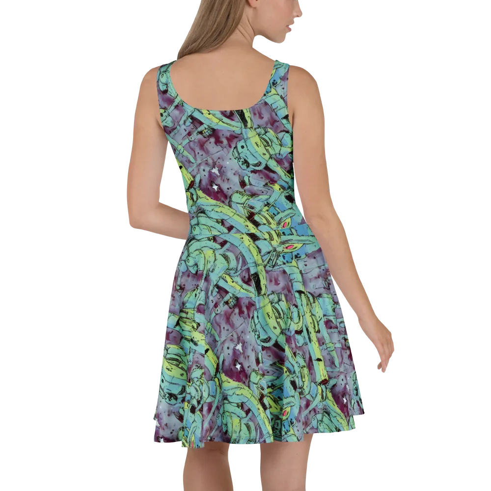 Lime Age on Skater Dress — Back