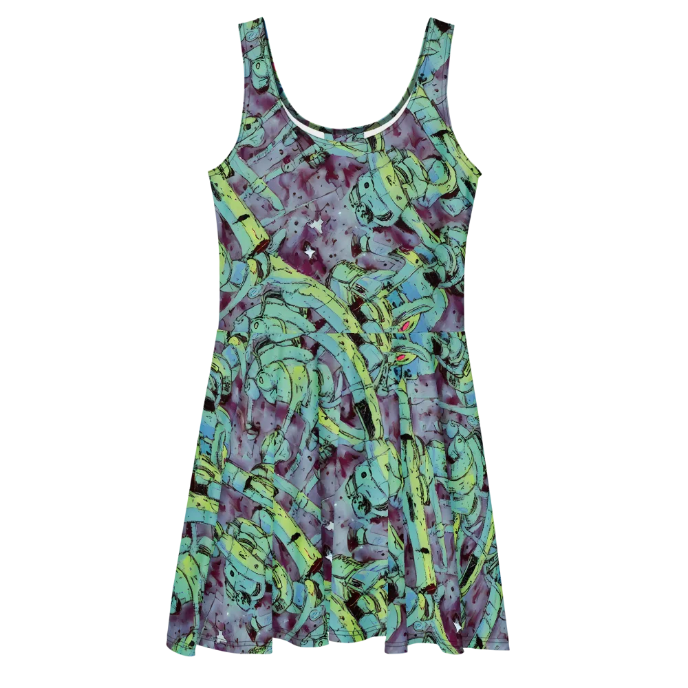 Lime Age on Skater Dress — Front