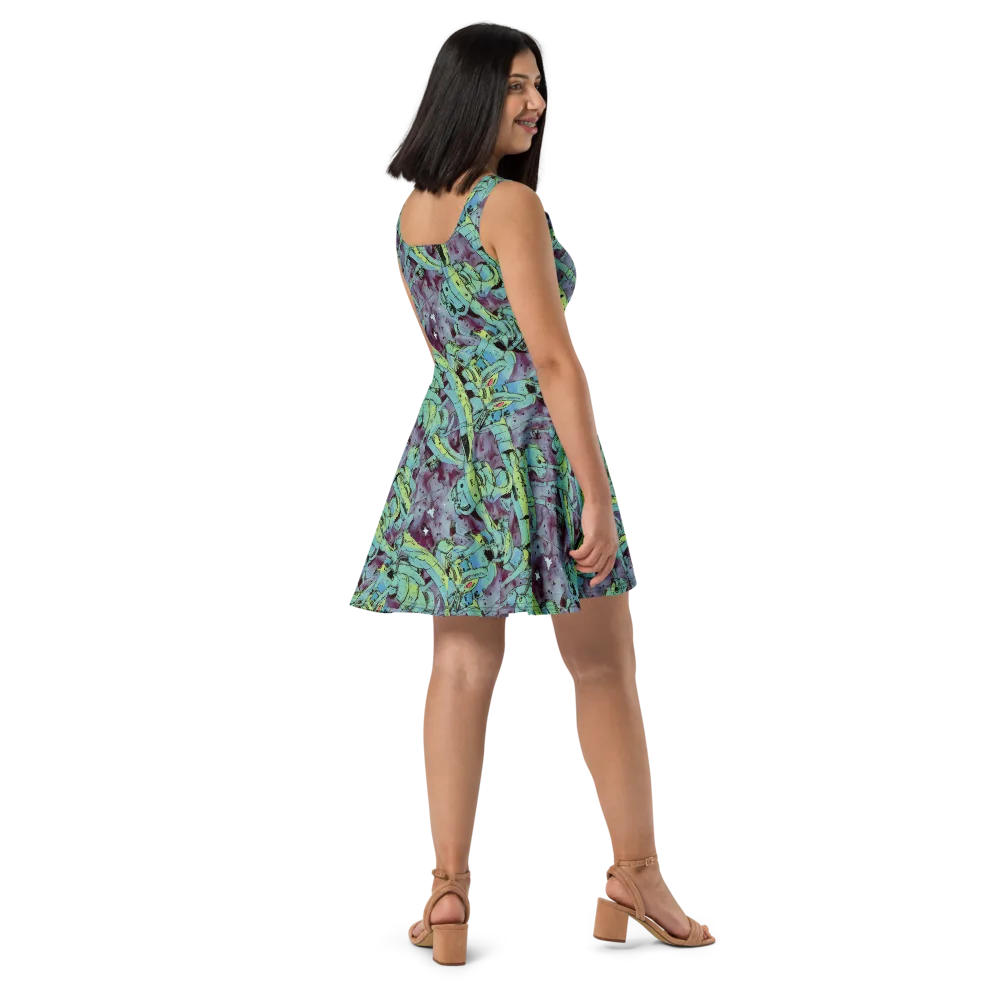 Lime Age on Skater Dress — Right