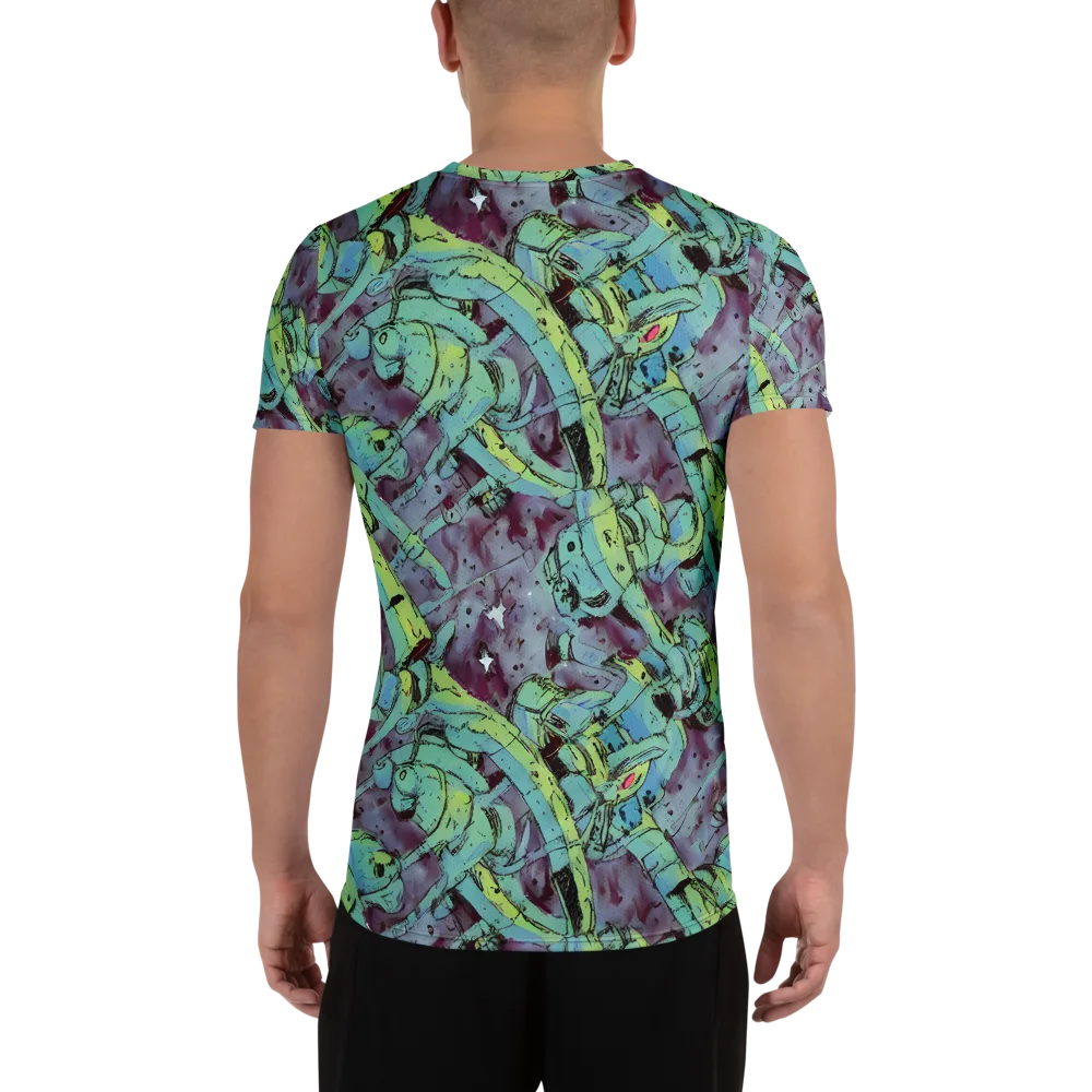 Lime Age on Men's Athletic T-Shirt — Back