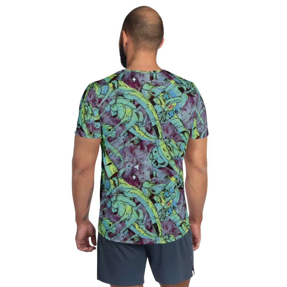Lime Age on Men's Athletic T-Shirt — Back