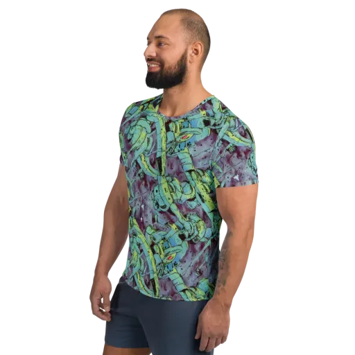Lime Age on a Men's Athletic T-Shirt