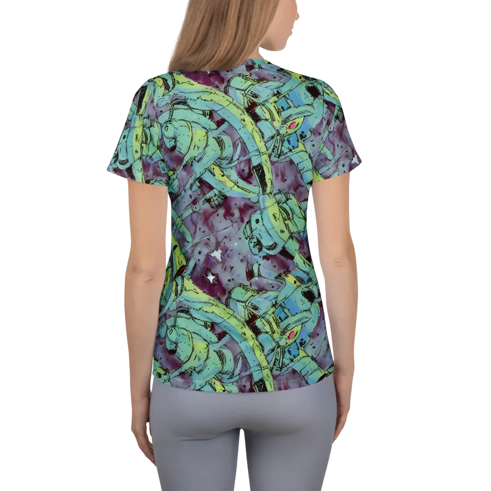 Lime Age on Women's Athletic T-Shirt — Back