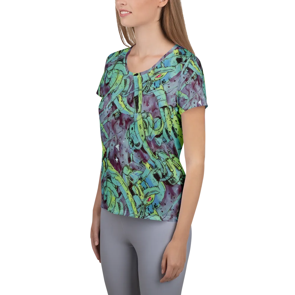 Lime Age on Women's Athletic T-Shirt — Left