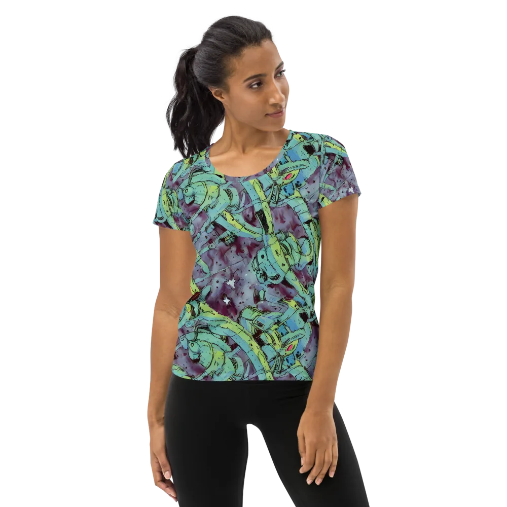 Lime Age on Women's Athletic T-Shirt — Front