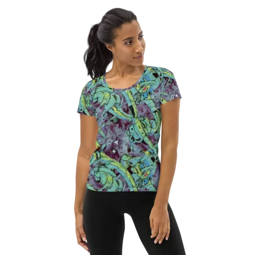 Lime Age on a Women's Athletic T-Shirt