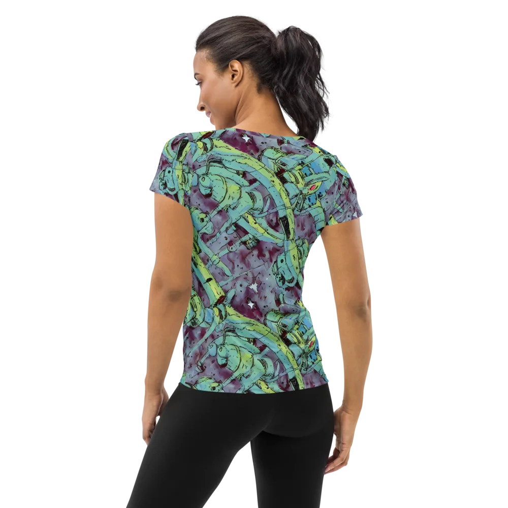 Lime Age on Women's Athletic T-Shirt — Back