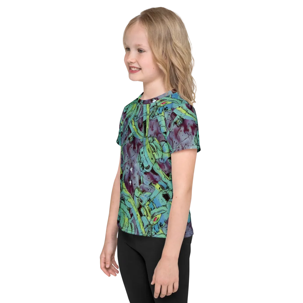 Lime Age on Kids Crew Neck T-Shirt — Left