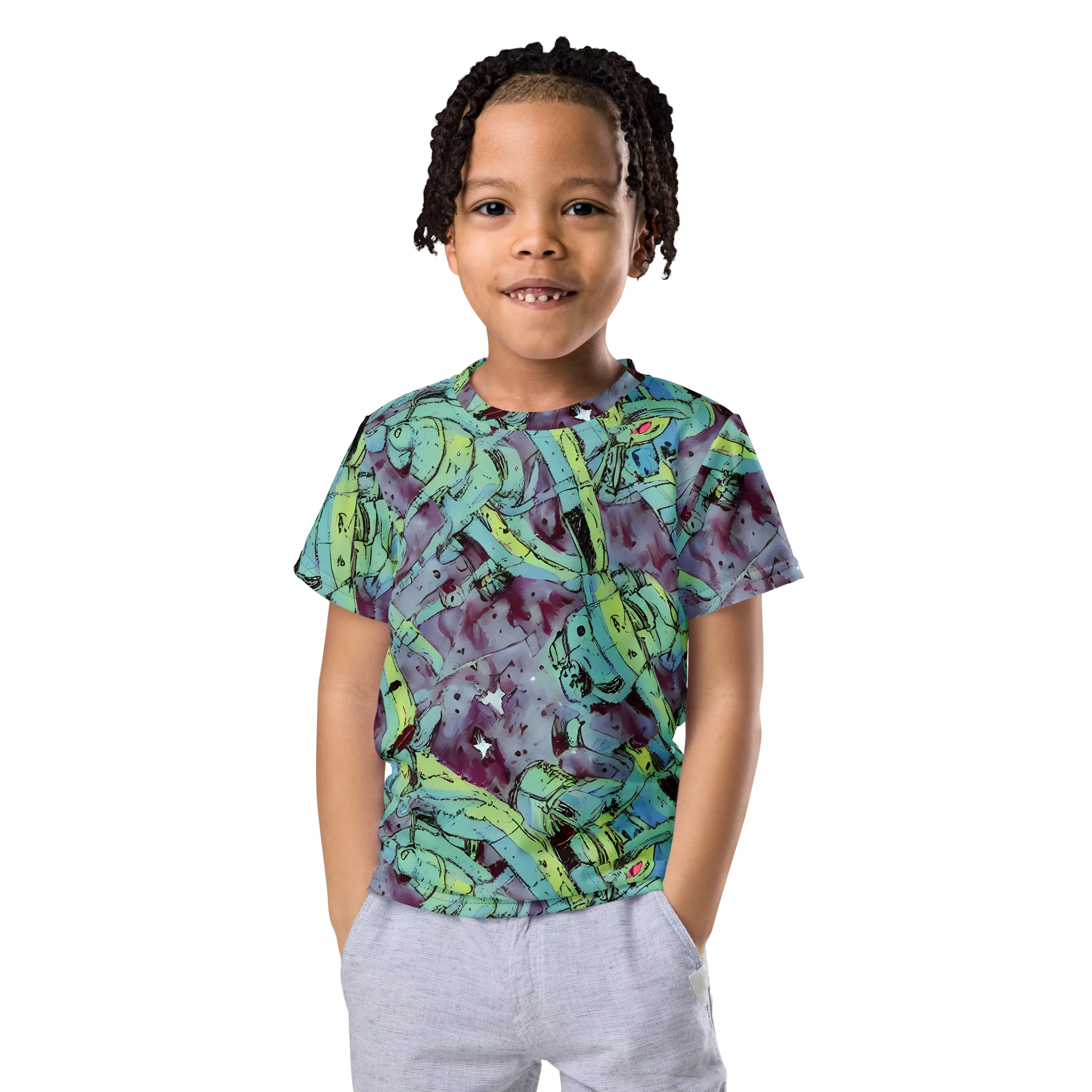 Lime Age on Kids Crew Neck T-Shirt — Front