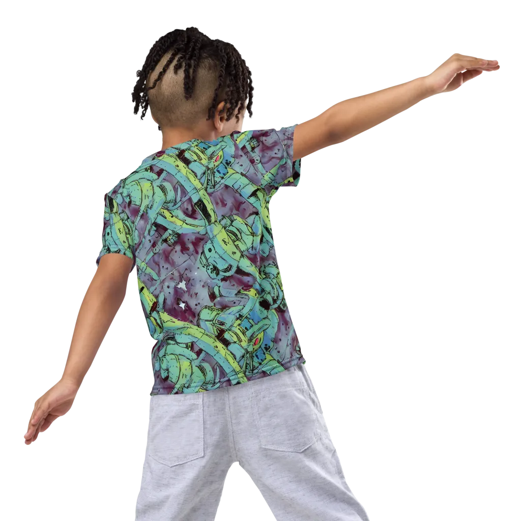 Lime Age on Kids Crew Neck T-Shirt — Back