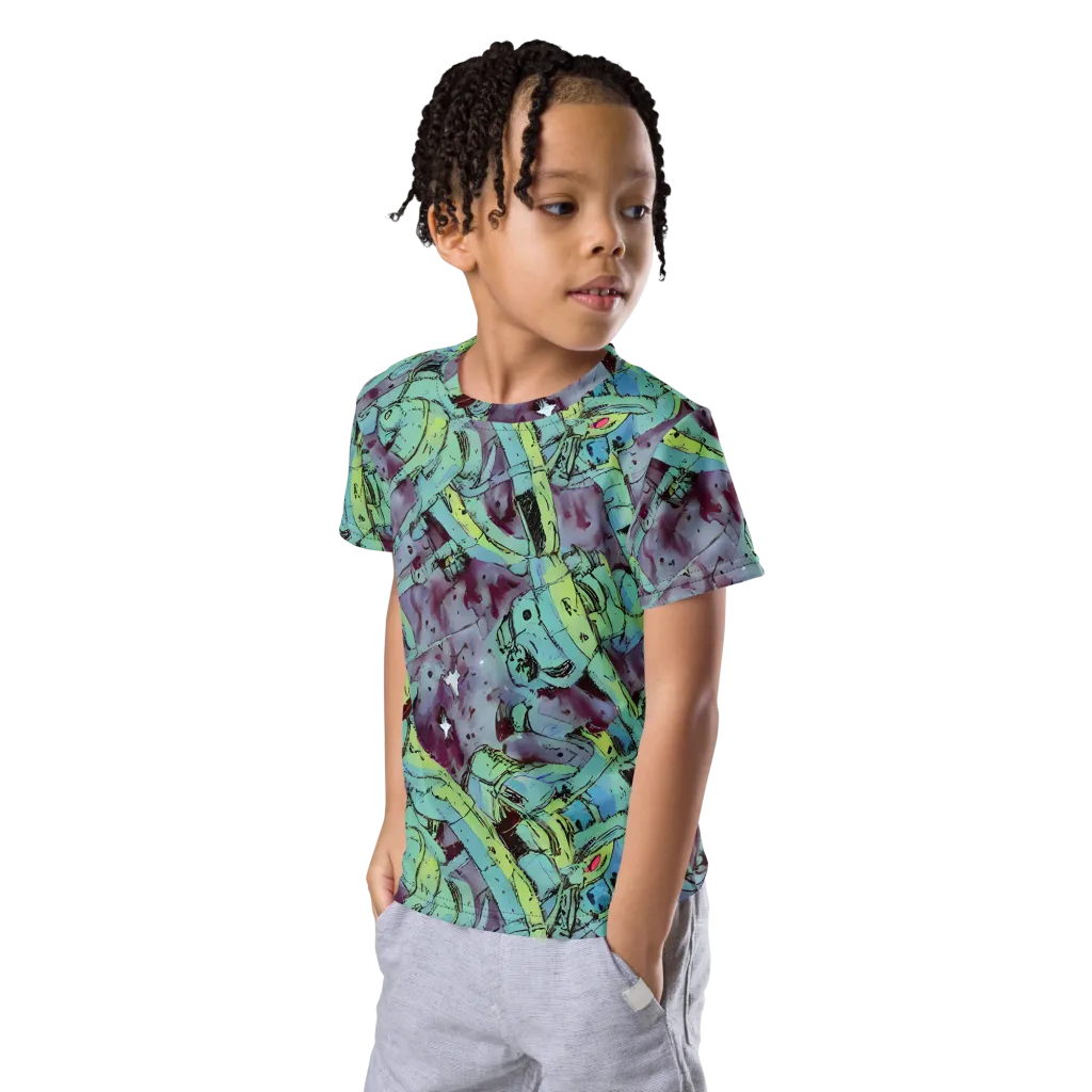 Lime Age on Kids Crew Neck T-Shirt — Left Front
