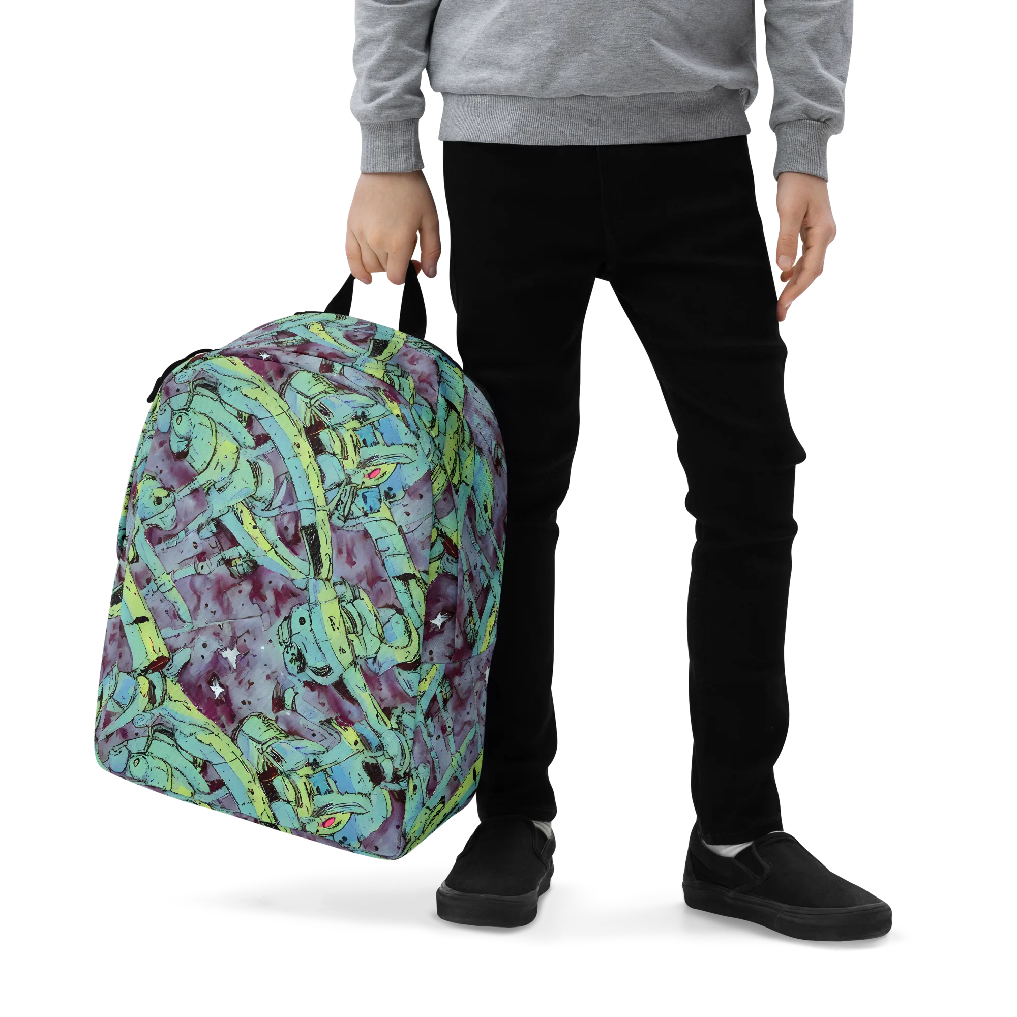 Lime Age on Minimalist Backpack — Zoomed-in
