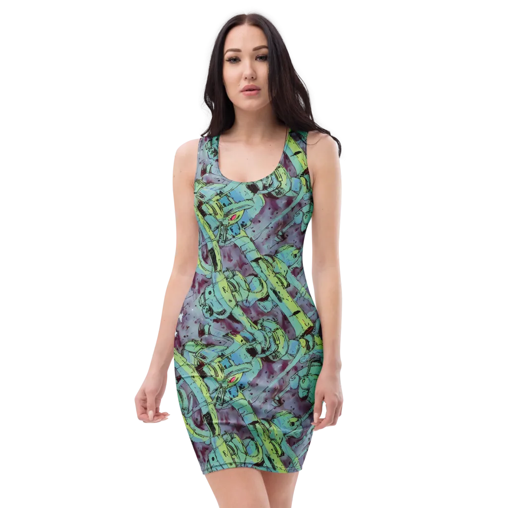 Lime Age on Bodycon Dress — Front
