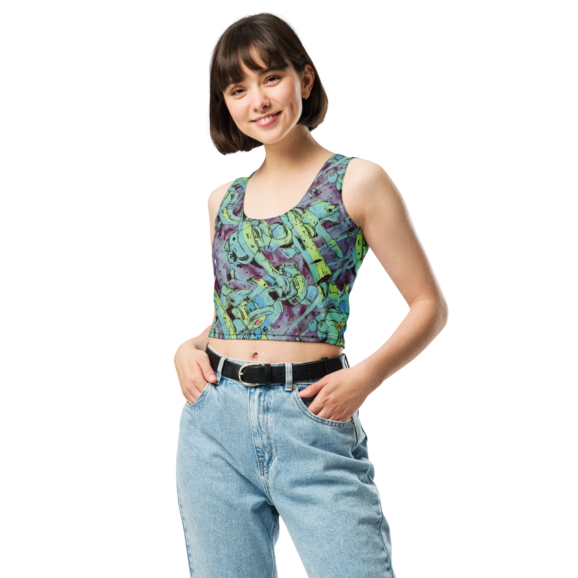 Lime Age on Crop Top — Front