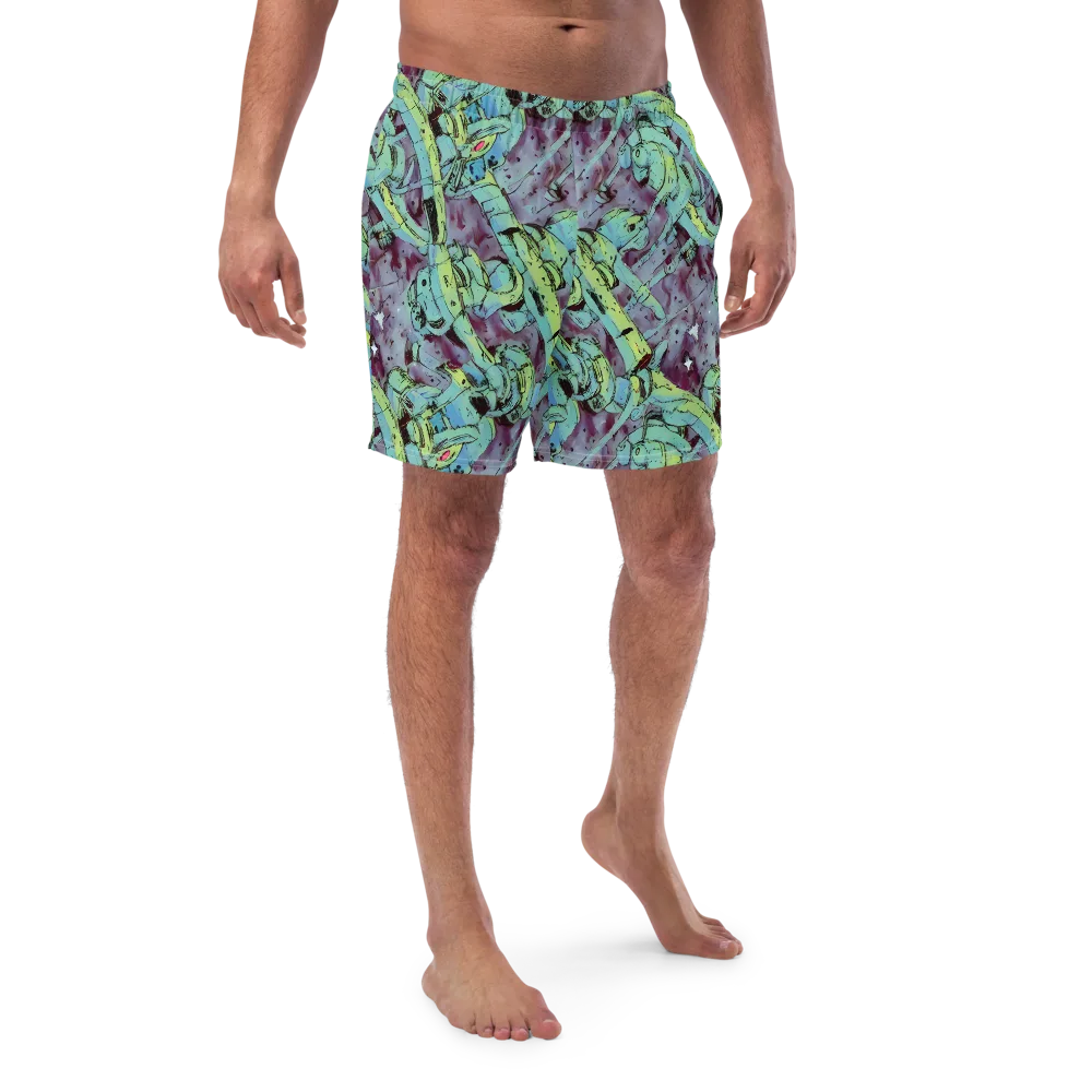Lime Age on Swim Trunks — Front