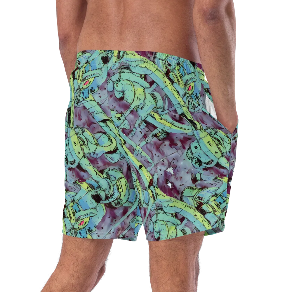 Lime Age on Swim Trunks — Right Back
