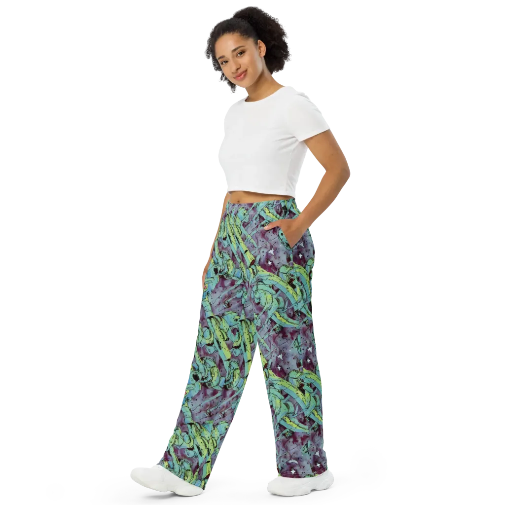 Lime Age on Wide-Leg Pants — Left Front