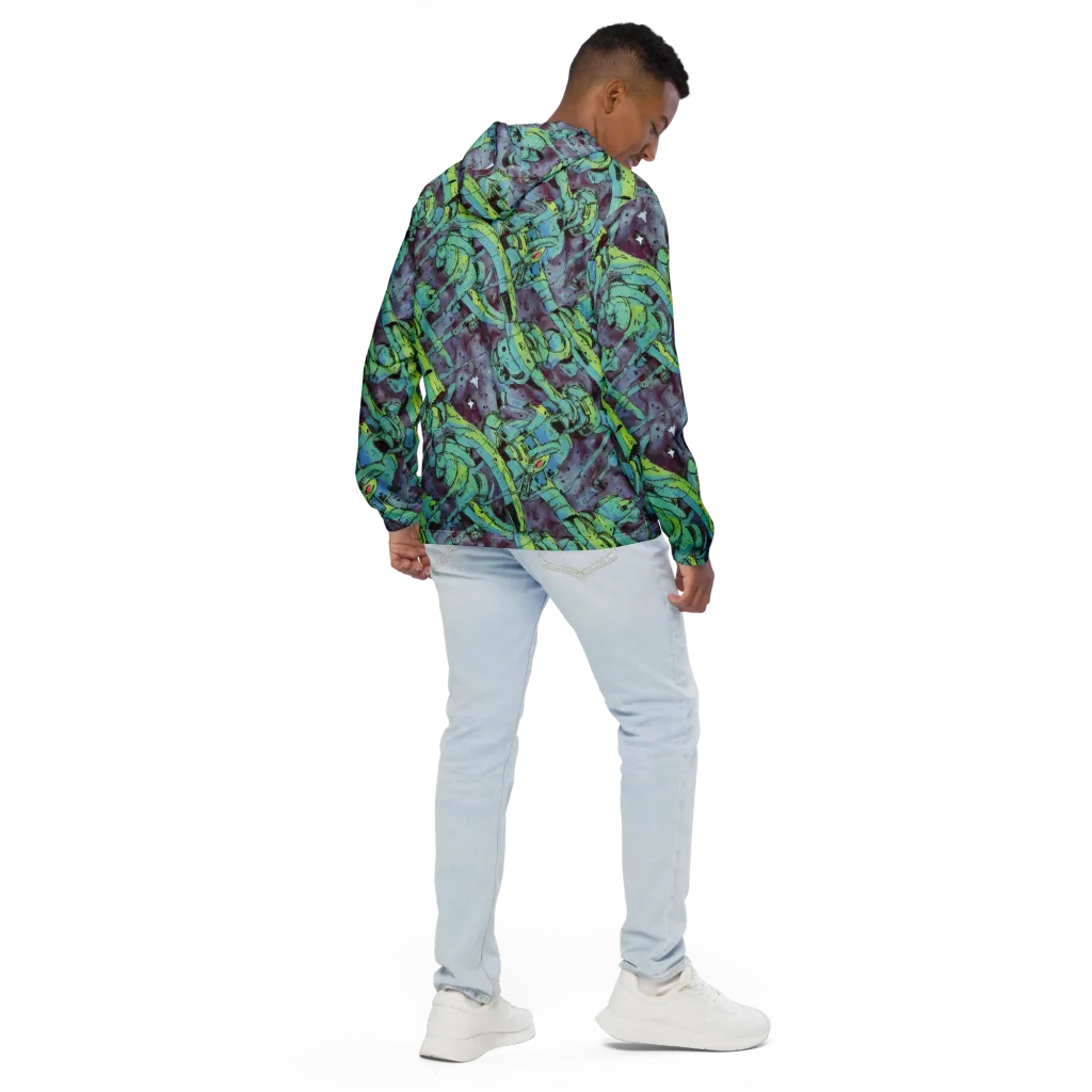 Lime Age on Men's Windbreaker — Back